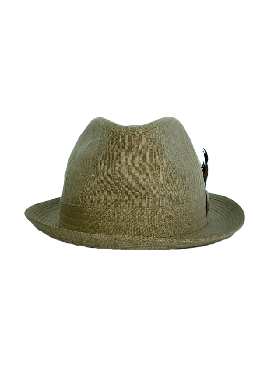 【中古】Borsalino◆ストローハット/--/リネン/BEG/無地/メンズ/BR236【服飾雑貨他】