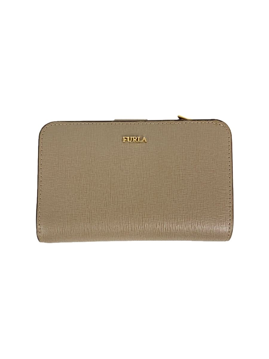 【中古】FURLA◆2つ折り財布/レザー/�