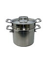 【中古】LE CREUSET◆鍋/容量:5L/SLV/12280/パスタ鍋/使用品/ステンレス【キッチン用品】