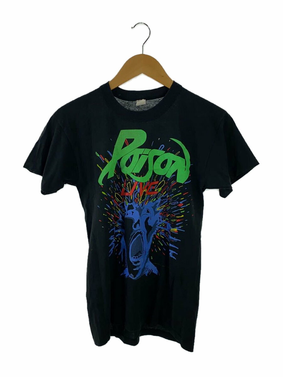 【中古】80s/USA製/Poison LIVE/コピーライト有/両面/Tシャツ/M/コットン/BLK【メンズウェア】