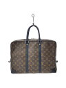 【中古】LOUIS VUITTON◆ポルト・ドキュマン・ヴォワヤージュ_モノグラム・マカサー_BRW/PVC/BRW【バッグ】(4)