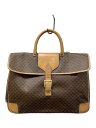 【中古】CELINE◆マカダム柄/フラップ/ボストンバッグ/PVC/BRW/総柄【バッグ】