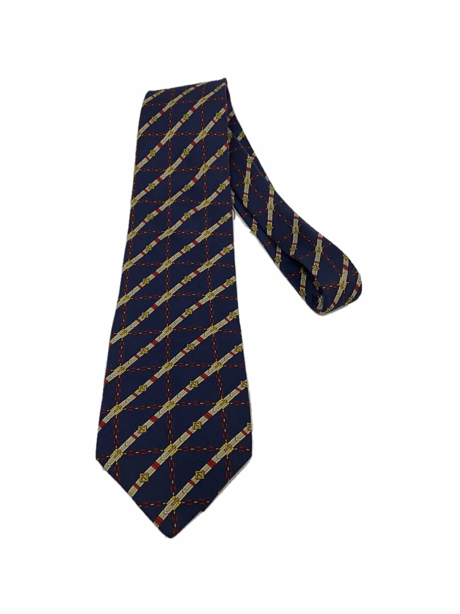 【中古】FENDI◆ベルト柄/ズッカ/ネクタイ/シルク/総柄/メンズ【服飾雑貨他】