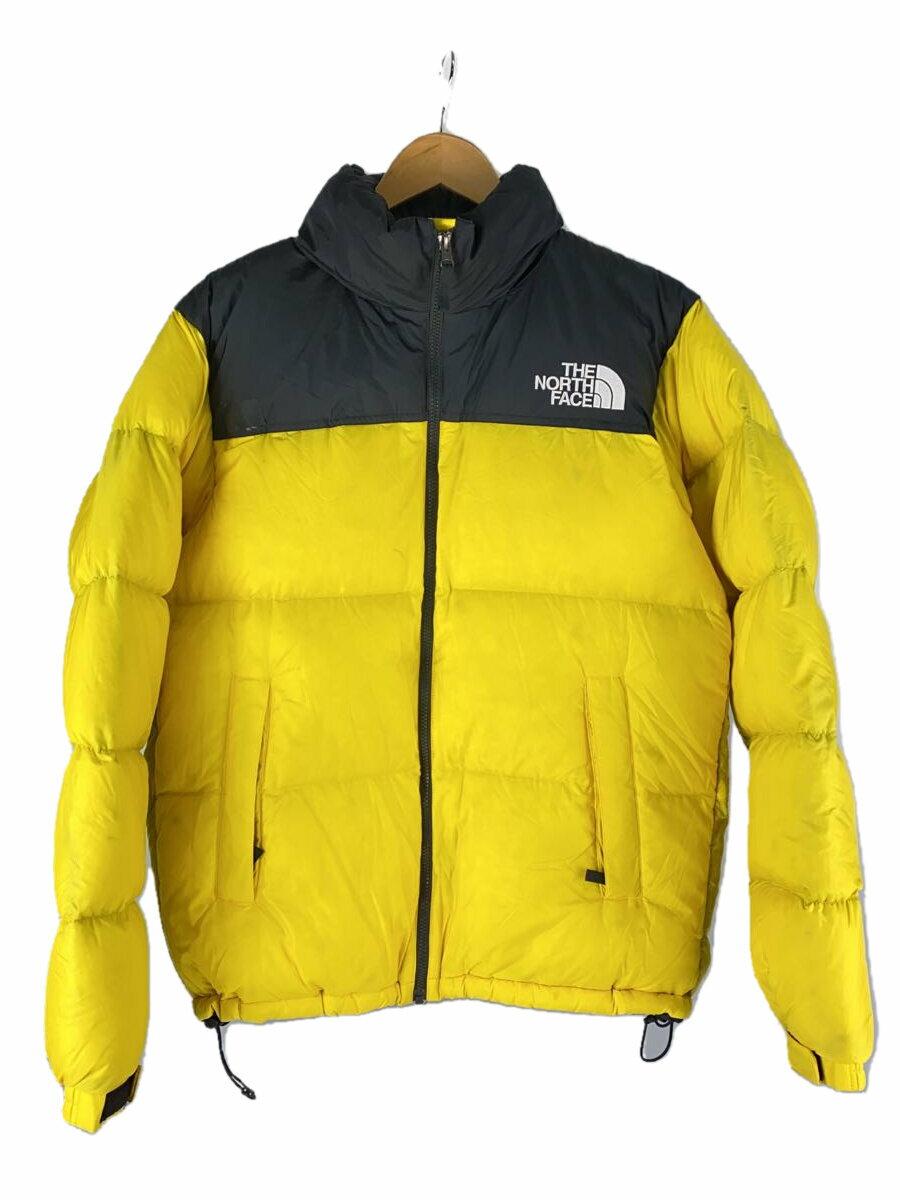 【中古】THE NORTH FACE◆NUPTSE JACKET_ヌプシジャケット/XL/ナイロン/YLW【メンズウェア】