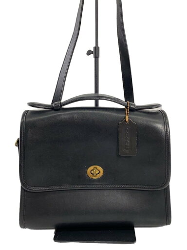 【中古】COACH◆ショルダーバッグ/レザー/BLK【バッグ】 【中古】COACH◆ショルダーバッグ/レザー/BLK【バッグ】