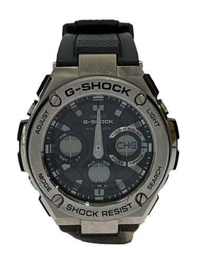 【中古】CASIO◆クォーツ腕時計/デジアナ/ラバー/BLK/BLK/GST-W110【服飾雑貨他】 【中古】CASIO◆クォーツ腕時計/デジアナ/ラバー/BLK/BLK/GST-W110【服飾雑貨他】