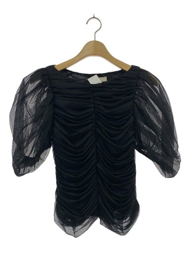 【中古】Cygne◆半袖ブラウス/シースルー/メッシュ/ショート丈/0/ポリエステル/BLK【レディースウェア】 【中古】Cygne◆半袖ブラウス/シースルー/メッシュ/ショート丈/0/ポリエステル/BLK【レディースウェア】
