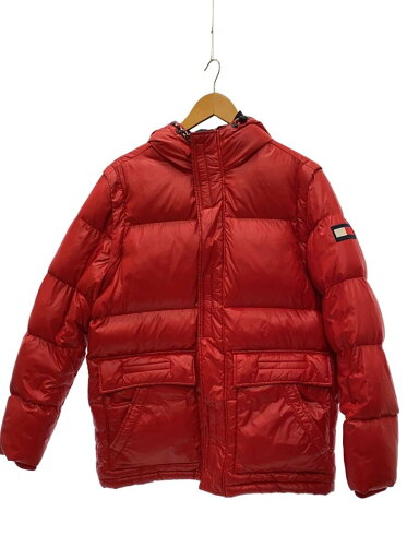 【中古】TOMMY HILFIGER◆ダウンジャケット/M/ナイロン/RED/mw0mw09458-611/シミ【メンズウェア】 【中古】TOMMY HILFIGER◆ダウンジャケット/M/ナイロン/RED/mw0mw09458-611/シミ【メンズウェア】