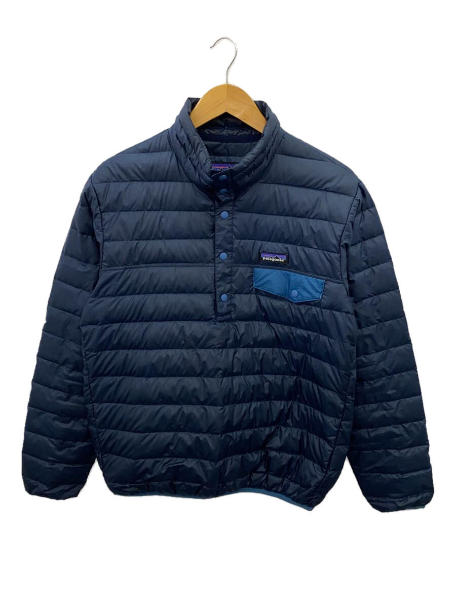 【中古】patagonia◆Down-SnapT Pullover/ダウンジャケット/XS/ポリエステル/NVY/27246【メンズウェア】