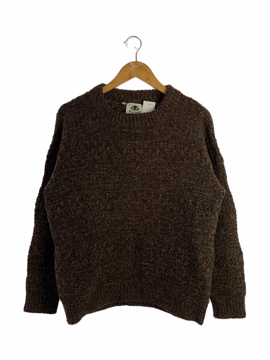 【中古】BLACK SHEEP◆ニット・セーター(厚手)/M/ウール/BRW【メンズウェア】