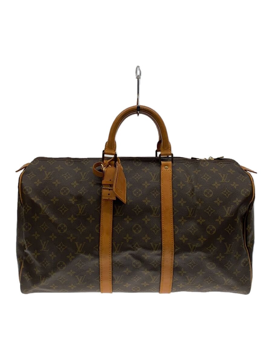 【中古】LOUIS VUITTON◆キーポル45_モノグラム・キャンバス_BRW/PVC/BRW【バッグ】