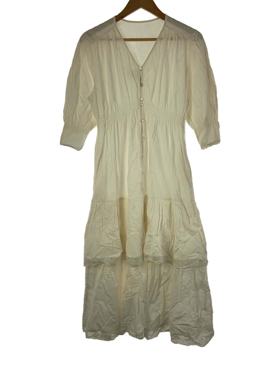 【中古】CASA FLINE◆シャツワンピース/FREE/コットン/WHT/2223305006【レディースウェア】