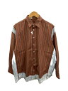 【中古】N.HOOLYWOOD◆長袖シャツ/36/コットン/BRW/ストライプ/192-SH05-079 pieces【メンズウェア】