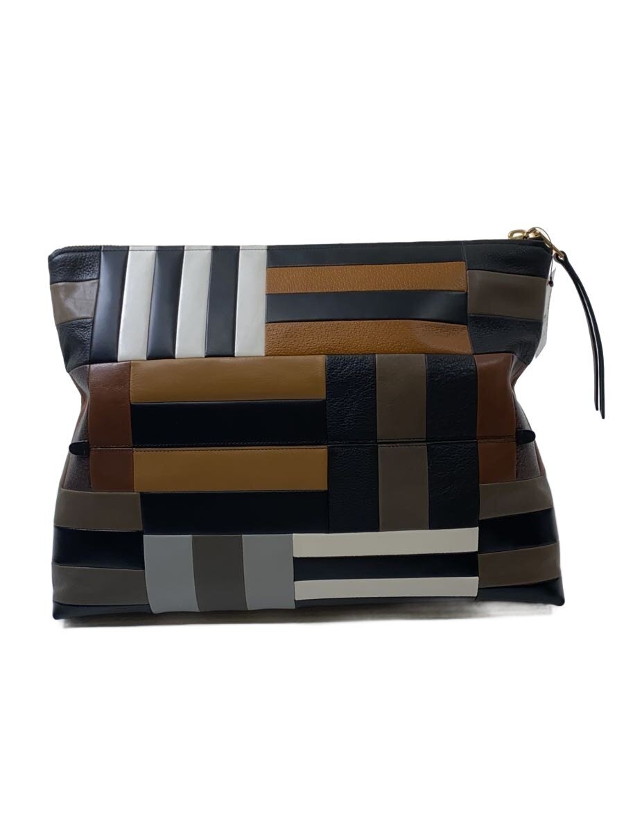 【中古】COACH◆バッグ/--/マルチカラー/総柄/クラッチバッグ/レザー/セカンドバック/【バッグ】
