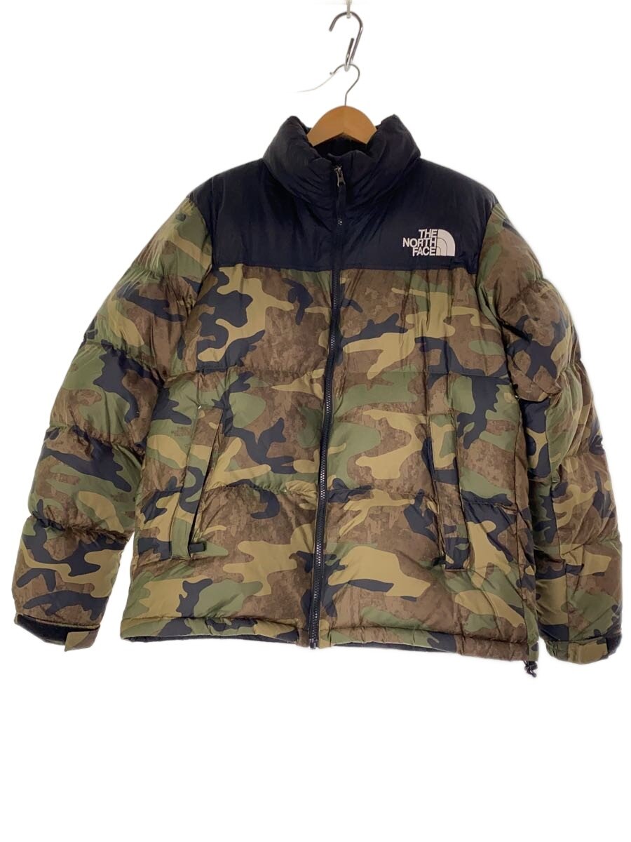 THE NORTH FACE◆NOVELTY NUPTSE JACKET_ノベルティ ヌプシ ジャケット/L/ナイロン/KHK/カモフラ