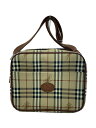 【中古】BURBERRYS◆OLD/MADE IN ENGLAND/スクエアショルダーバッグ/レザー/ベージュ/ノバチェック//【バッグ】(4)