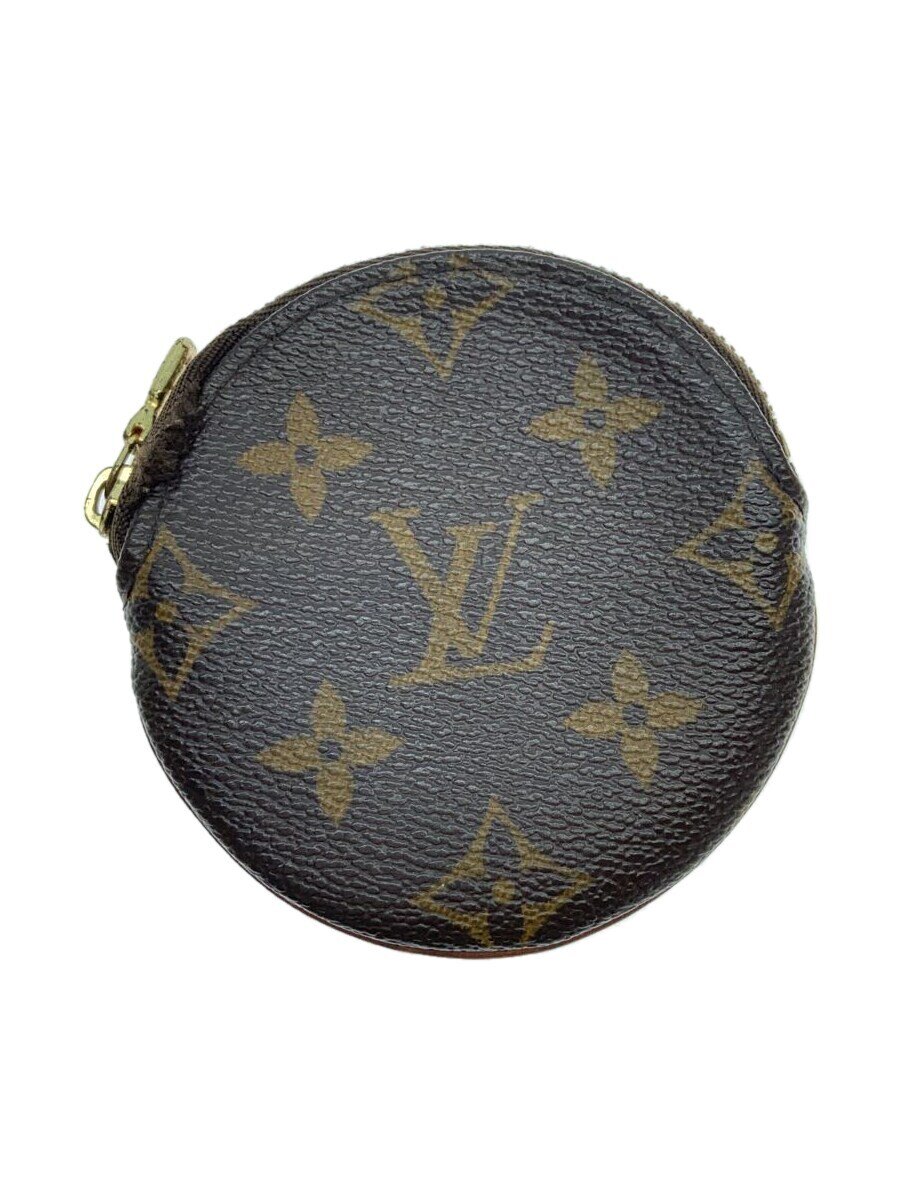 【中古】LOUIS VUITTON◆ポルト・モネ・ロン_モノグラム・キャンバス_BRW/PVC/BRW/レディース【服飾雑貨他】