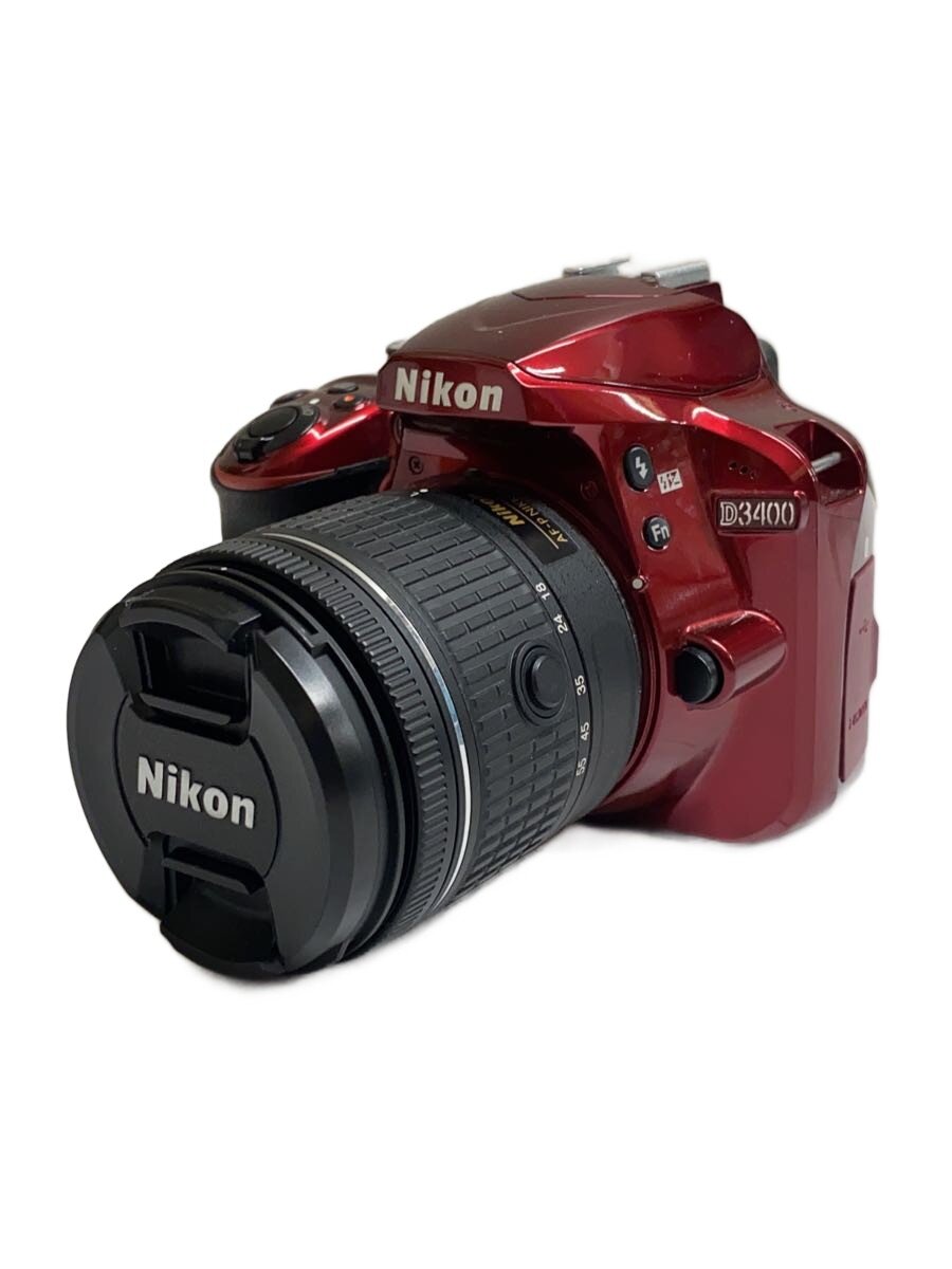 【中古】Nikon◆デジタル一眼カメラ D3400 18-55 VR レンズキット [レッド]【カメラ】