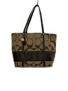 【中古】COACH◆ハンドバッグ/キャンバス/BEG/総柄/E0767-11098【バッグ】(4)