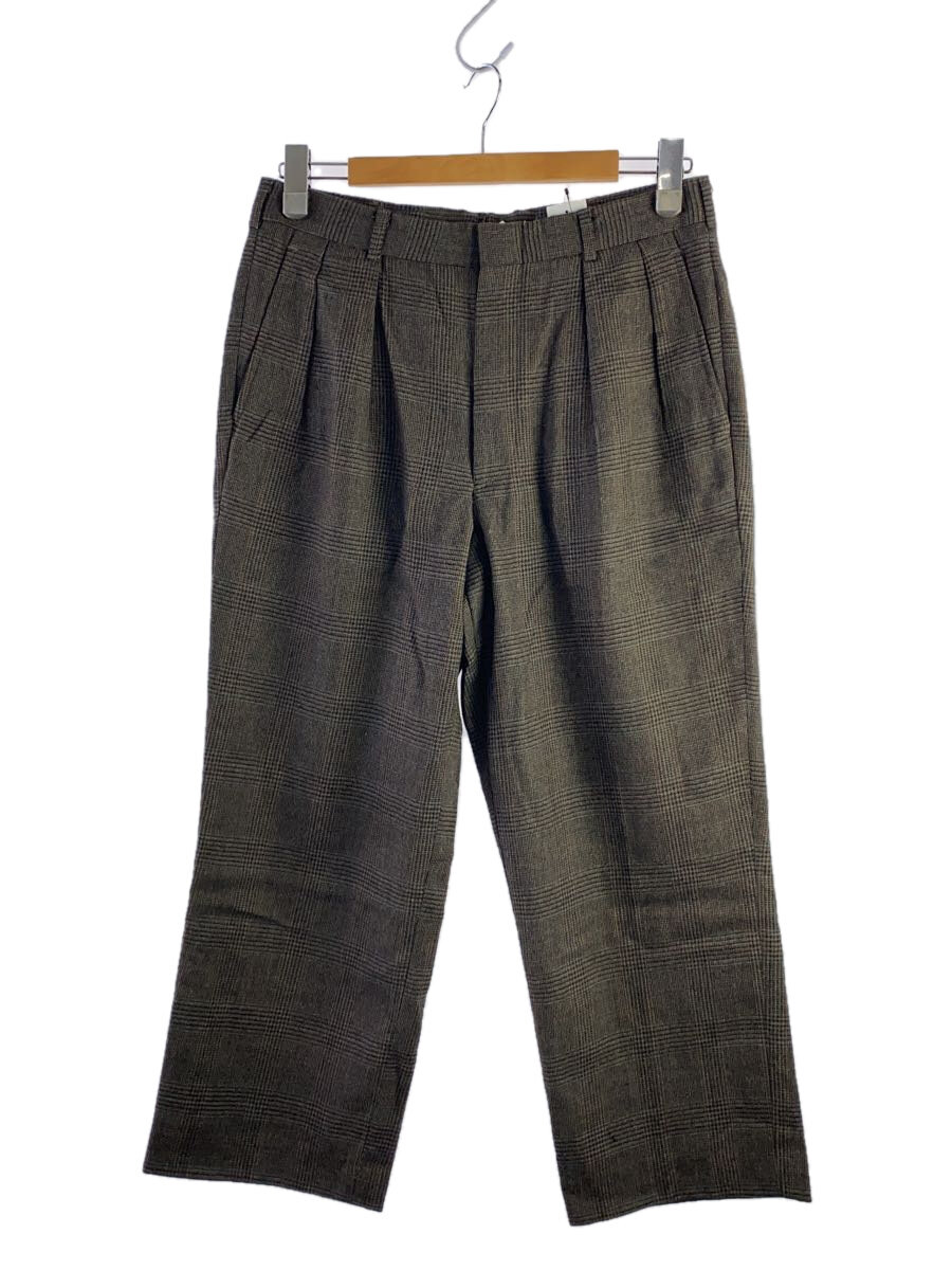 【中古】LANDS END◆ボトム/32/ウール/BRW/チェック【メンズウェア】