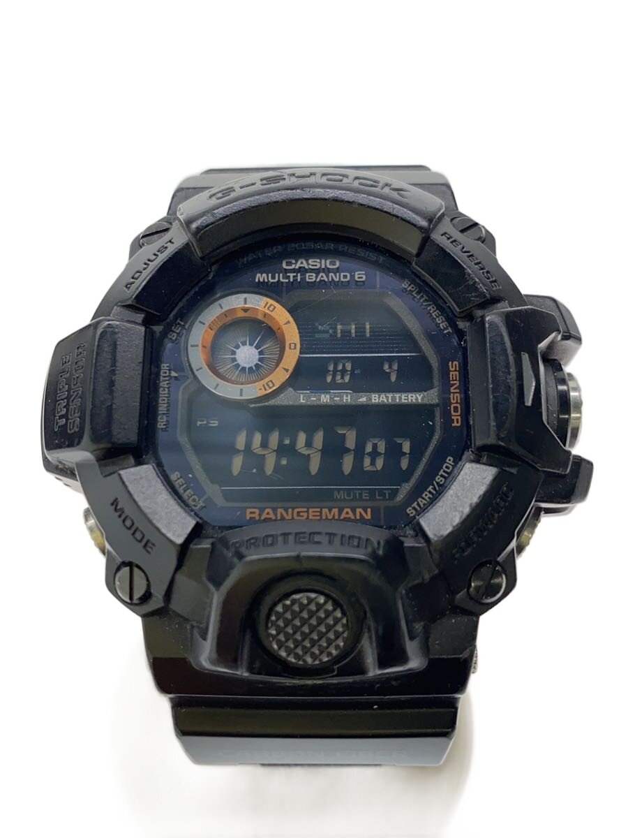 【中古】CASIO◆ソーラー腕時計・G-SHOCK/デジタル/BLK/BLK/SS【服飾雑貨他】