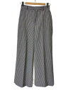 【中古】LOEFF◆ボトム/1/ウール/BLK/チェック/8814-236-0139/ギンガムチェック バギーパンツ【レディースウェア】