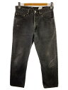 【中古】Levi’s◆ストレートパンツ/31/デニム/BLK【メンズウェア】