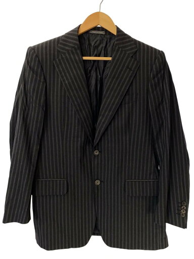 【中古】Salvatore Ferragamo◆テーラードジャケット/--/レーヨン/GRY/ストライプ/136180843【メンズウェア】 【中古】Salvatore Ferragamo◆テーラードジャケット/--/レーヨン/GRY/ストライプ/136180843【メンズウェア】