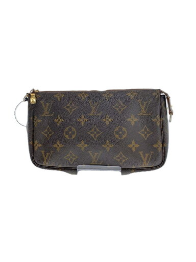 【中古】LOUIS VUITTON◆1)ポシェット・アクセソワール_モノグラム・キャンバス_BRW/PVC/BRW【バッグ】 【中古】LOUIS VUITTON◆1)ポシェット・アクセソワール_モノグラム・キャンバス_BRW/PVC/BRW【バッグ】