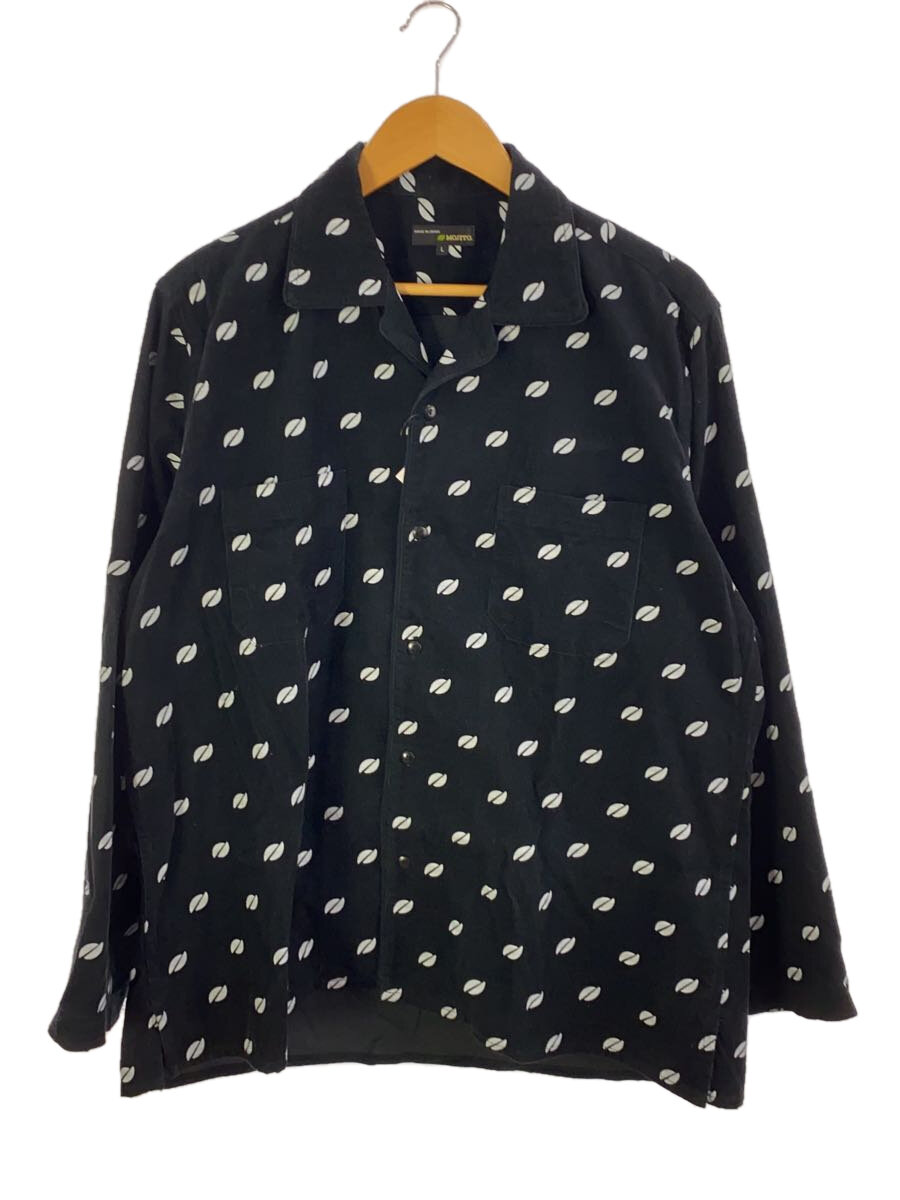 【中古】MOJITO◆長袖シャツ/L/コットン/BLK/総柄/2032-1104/38-11-0252-697-19-18【メンズウェア】