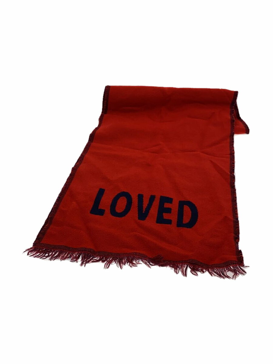 【中古】GUCCI◆473526/マフラー/ウール/RED/メンズ【服飾雑貨他】