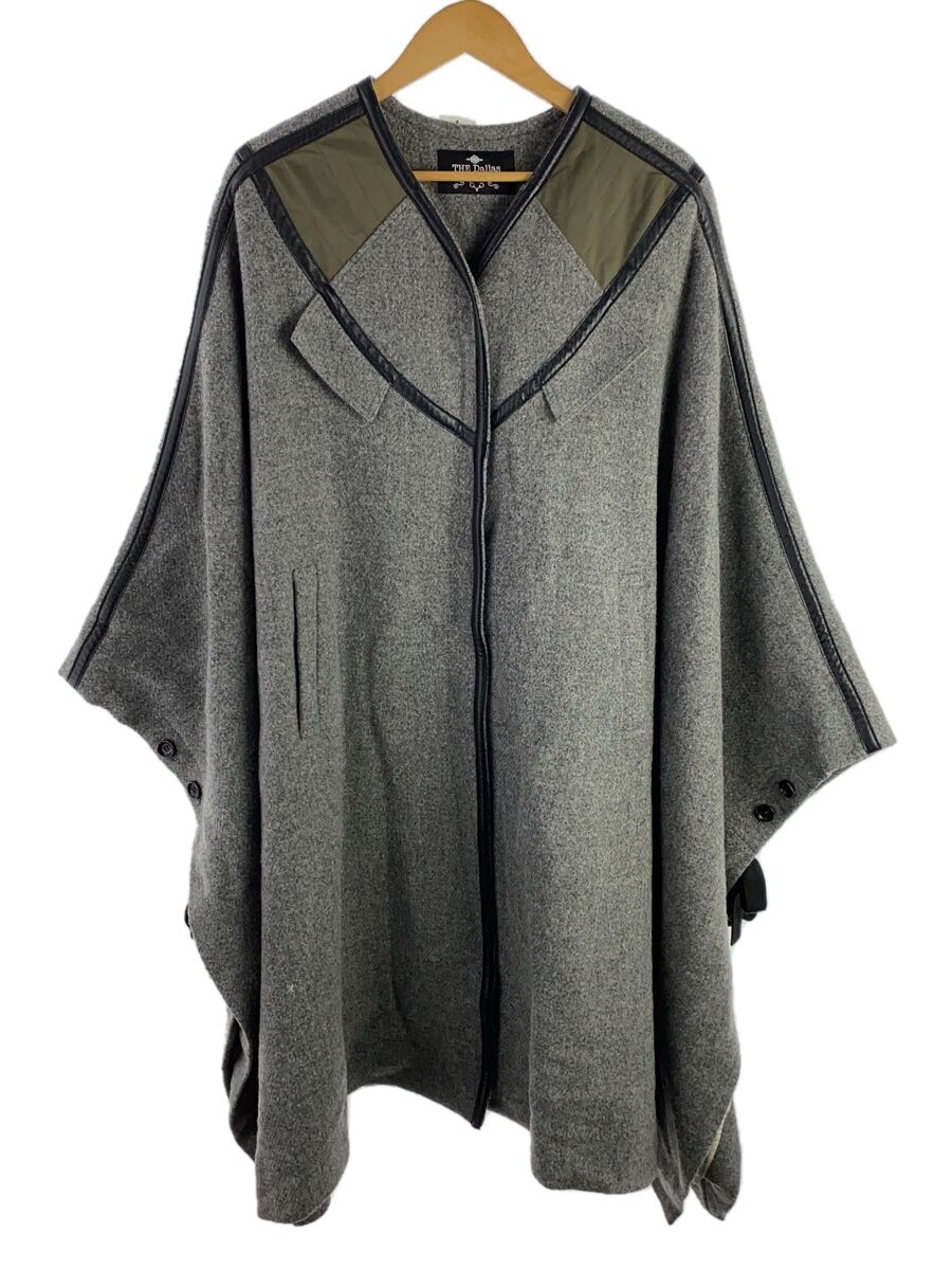 【中古】THE Dallas◆コート/2/ウール/GRY/無地/D8A-1【レディースウェア】