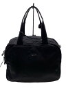 【中古】agnes b.◆2wayボストンバッグ/PVC/BLK/無地【バッグ】