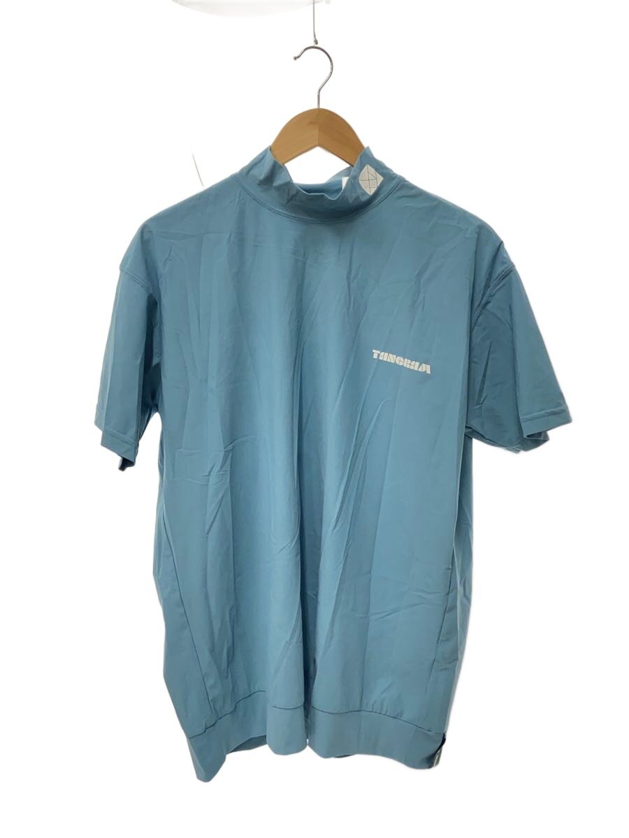 TANGRAM/Tシャツ/L/ナイロン/BLU/LOGO SHORT MOCK NECK BLUE TGS