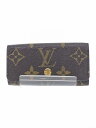 【中古】LOUIS VUITTON◆ミュルティクレ4_モノグラム・キャンバス_BRW/--/BRW/レディース【服飾雑貨他】