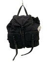 【中古】PRADA◆リュック/ナイロン/BLK/無地/1BZ811【バッグ】