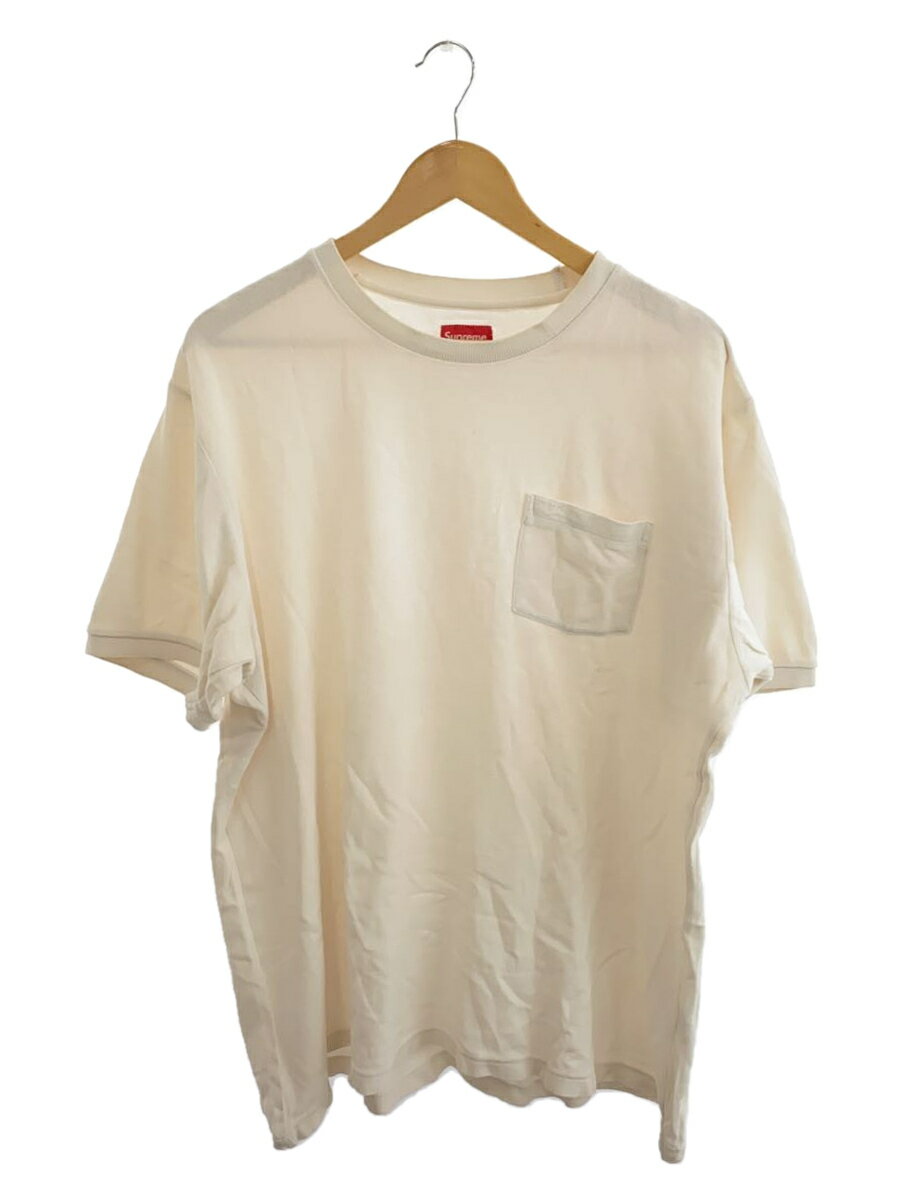 【中古】Supreme◆首元よれ/Tシャツ/L/コットン/WHT【メンズウェア】