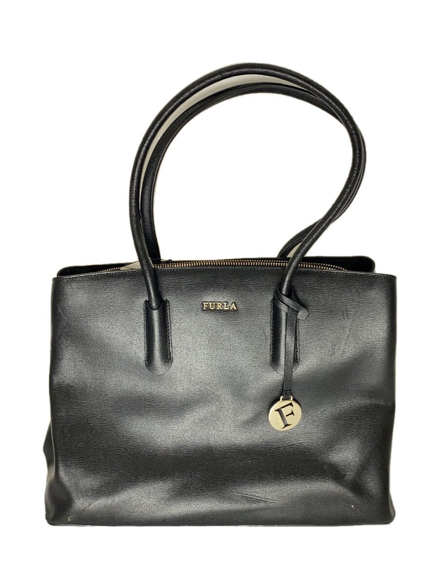 【中古】FURLA◆トートバッグ/--/BLK/�