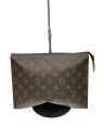 【中古】LOUIS VUITTON◆ポッシュ・トワレット26_モノグラム・キャンバス_BRW/PVC/BRW【バッグ】