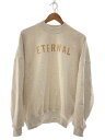 【中古】FEAR OF GOD◆23ss/エターナル/スウェット/XS/コットン/クリーム色/モックネック/フロッキープリント【メンズウェア】