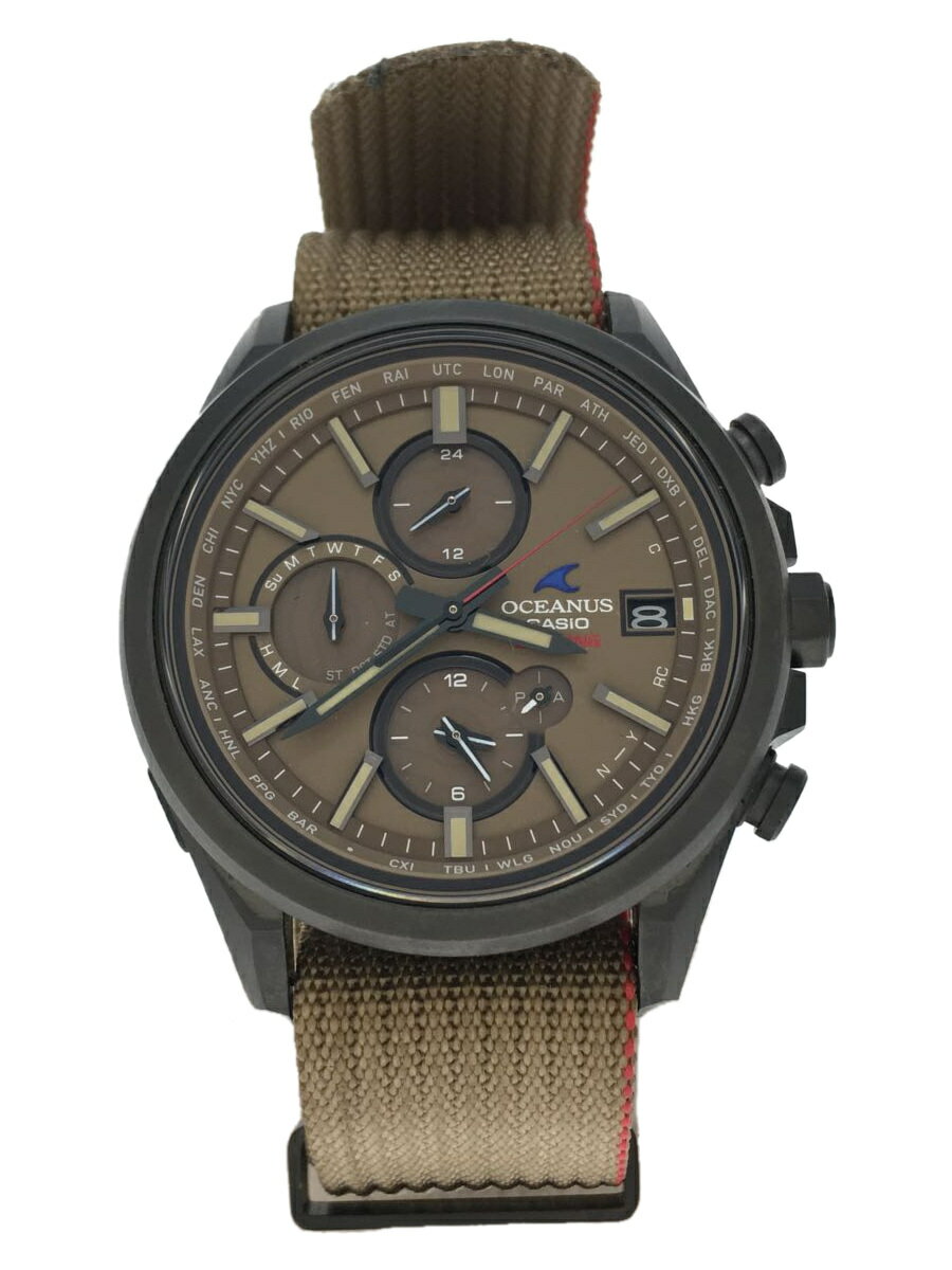 【中古】CASIO◆ソーラー腕時計_OCEANU