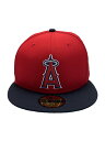 【中古】NEW ERA◆キャップ/7 1/4/コットン/RED/無地/メンズ【服飾雑貨他】
