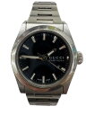 【中古】GUCCI◆腕時計/アナログ/BLK/SLV/115.5/腕周り:11cm【服飾雑貨他】