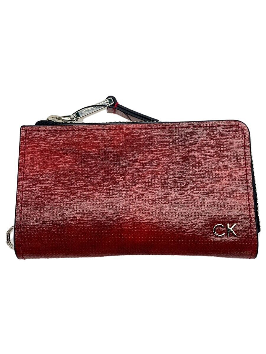 【中古】CK Calvin Klein◆キーケース/牛革/RED/メンズ/818622【服飾雑貨他】