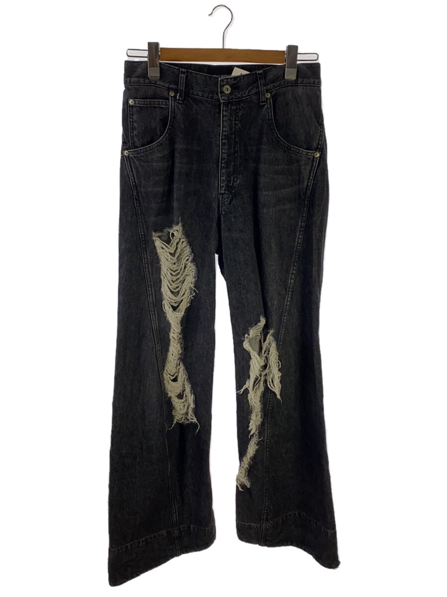 【中古】YUKI HASHIMOTO◆23AW/TWISTED JEANS/ボトム/44/コットン/BLK/PT-01-0003D【メンズウェア】