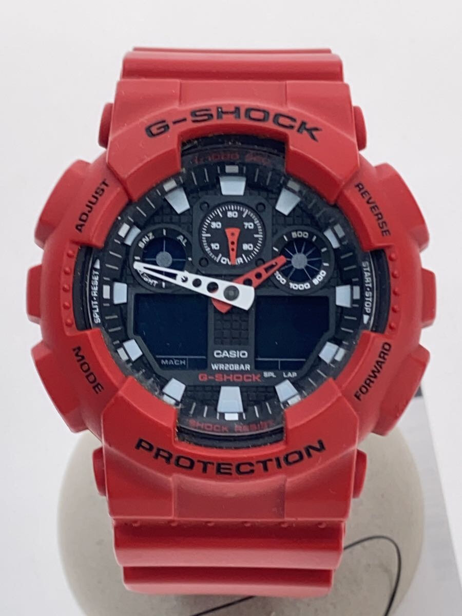 【中古】CASIO◆クォーツ腕時計・G-SHOCK/デジアナ/RED//【服飾雑貨他】