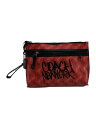 【中古】COACH◆クラッチバッグ/レザー/RED/F84738【バッグ】