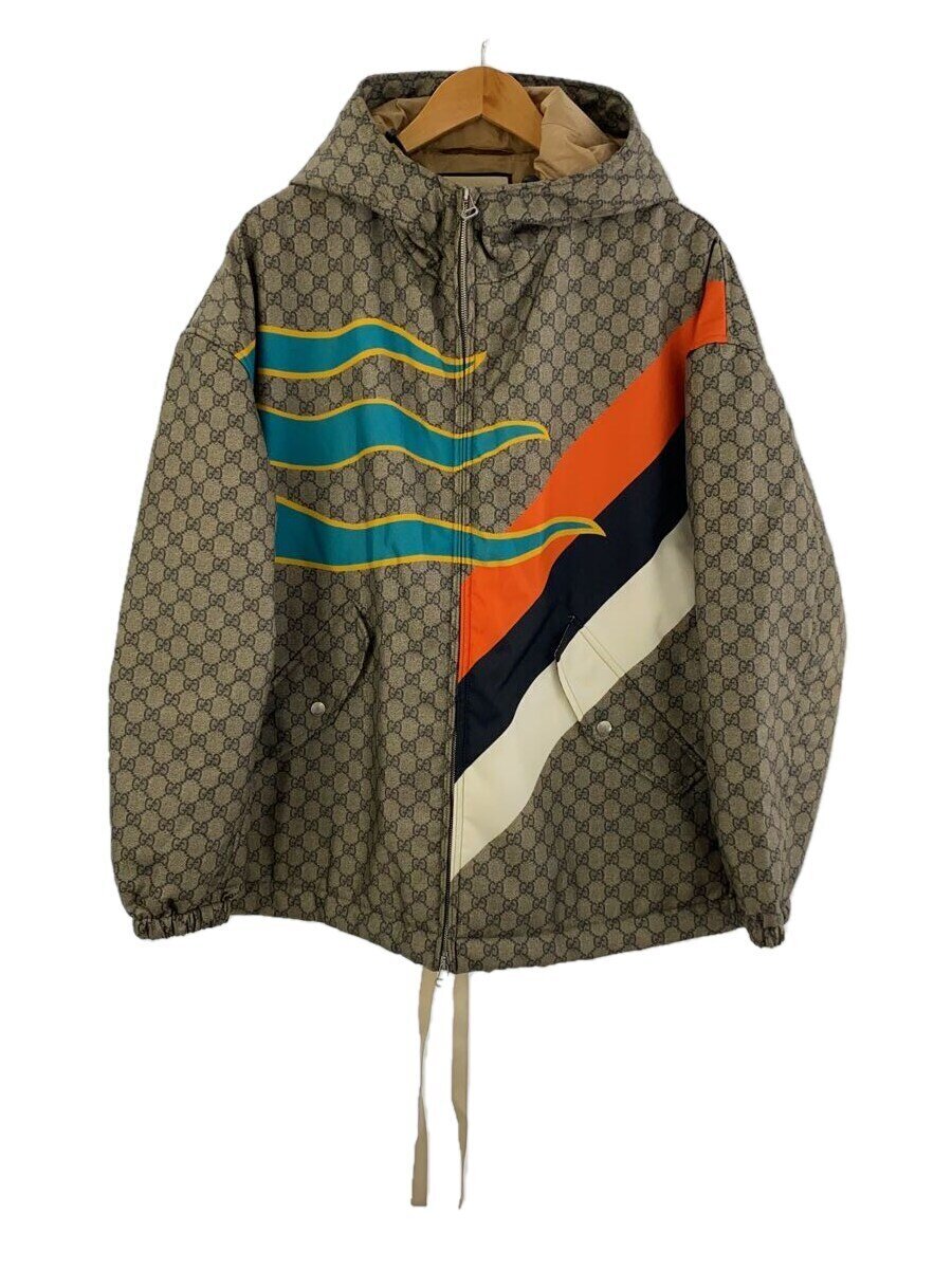 GUCCI◆22SS/G Centum print jacket/ナイロンジャケット/38/ナイロン/BEG/GG/681329