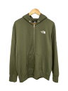 【中古】THE NORTH FACE◆SQUARE LOGO FULL ZIP_スクエアロゴフルジップ/XL/ポリエステル/KHK【メンズウェア】
