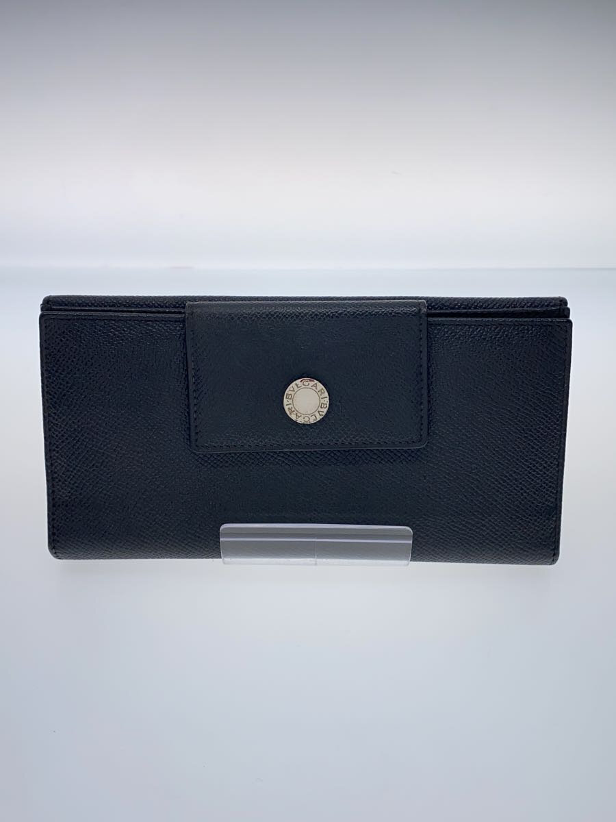 【中古】BVLGARI◆長財布/レザー/BLK/メンズ/Wホック【服飾雑貨他】
